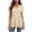 Khaki, variant on Women's V-Neck Darted Blouse With Cinched Waist And Short Sleeves