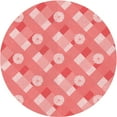 thumbnail image 1 of Ahgly Company Machine Washable Indoor Square Transitional Pastel Pink Area Rugs, 3' Square, 1 of 7