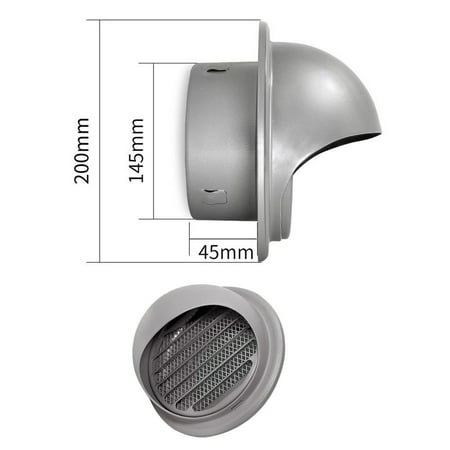 

Clupup Air Vent Grille Stainless Steel Round Brushed Bull Nosed External Extractor Wall Vent Outlet