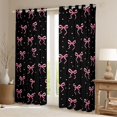 thumbnail image 2 of Manfei Pink Bow Knot Loves Blackout Curtains,Minimalist Geometric Polkadot Curtains Pack of 2 (42x84 Each), 2 of 6