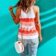 thumbnail image 4 of Camisetas sin mangas con cuello halter, chaleco de verano, camiseta elegante con bloques de color para mujer, 4 of 6
