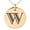 Rose, variant on Stainless Steel Letter W Initial Metro Retro Monogram Engraved Small Medallion Circle Charm Pendant Necklace