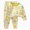 boy outfits-Yellow, variant on TOWED22 Toddler Boys Fall Winter Outfits Long Sleeve Printed Pullover Sweatshirt Elastic Waist Sweatpants Cozy Clothes 2 Piece Set(Beige,18-24 M)