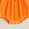 thumbnail image 5 of Wonitaaizi Newborn Thanksgiving Baby Girl Outfit Romper Bodysuit Fall Winter Clothes(6-12 Months,Orange), 5 of 7
