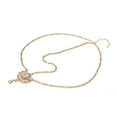 thumbnail image 4 of Unique Bargains 1 Pc Headpiece Bohemia Rhinestones Head Chain Gold Tone, 4 of 5