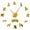 Gold, variant on Airedale Terrier Dog Silhouette Frameless Wall Clock Stickers, DIY Modern Decorative Clocks for Living Room, Bedroom, Office - Easy to Install, Large 3D Clock Design (Silver,27in)