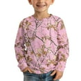 thumbnail image 3 of Garronmavis Cute Pink Camo Girls Long Sleeve T-Shirts Size 11-12 Comfortable Camo Forest Girls Basic Tees Blouses Stylish Kids Basic Soft Long Sleeve Tees Top Soft Fall Winter Clothes, 3 of 7