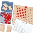 thumbnail image 2 of Juego de tablero de rompecabezas de números, juguetes matemáticos antiguos de 4 piezas, juguete educativo Montessori de 2 piezas multiplicación, 2 of 9