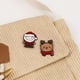 thumbnail image 4 of Christmas Series Brooch Cartoon Cute Santa Claus Christmas Tree Snowman Metal Enamel Badge Sweater Clothing Bag Pin Jewelry, 4 of 5
