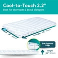 thumbnail image 2 of Almohada súper delgada de 2.2 pulgadas para dormir, almohada plana de espuma viscoelástica de alta calidad fresca al tacto para dormir estómago, para dormir de espalda y estómago, espuma, 2 of 9