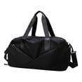 thumbnail image 3 of Bolsa de lona de viaje Bolsas deportivas Bolsa de transporte de yoga Separación seca y húmeda Bolsa de gimnasio portátil para mujeres y hombres Bolsa negro grande, 3 of 8