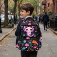 thumbnail image 5 of FKELYI 17 Inch School Bookbag for Kids Backpack Spacious Schoolbag for Elementary Student Hippie Flower Axolotl Print Casual Daypack with Multi-Pockets Travel Knapsack, 5 of 7