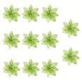 thumbnail image 1 of Bewildely Adornos de Navidad Árbol de Navidad Hueco Flor artificial Decoración Flor de plástico 10/20X Kits de decoración para fiestas Verde claro Bewildely HA001459-08, 1 of 6