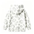thumbnail image 7 of Abcomgle Leopard Print Zip Up Hoodies for Girls Kids Cute Jacket for Girls Fleece Full-Zip Hoodies for Teen Girls Loose Fall Hooded Jacket Sweatshirt Girl with Pockets, 7 of 7