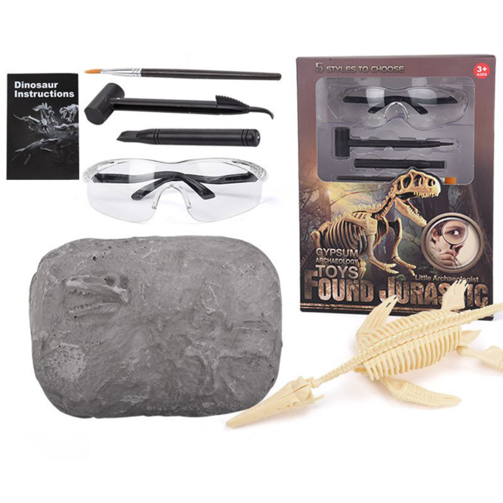 Kids Dinosaur Excavation Kits Dig Archaeological Toy Model DIY Dinosaur