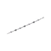 Harley-Davidson Womens Bling Barb Wire Chain Bracelet, Sterling Silver HDB0433-7, Harley Davidson