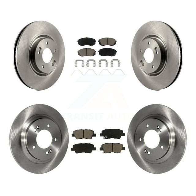CMX Front Rear Disc Brake Rotors and Ceramic Pads Kit for Car Kia Optima with Electric Parking K8C-100841
