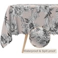 thumbnail image 2 of 60x108inches Floral Rectangle Tablecloth Blue Pink Flowers Blossom Printed Table Cloth Waterproof and Washable Fabric Table Cover for Kitchen Dining Room Living Room Patio Home Decors, 2 of 5