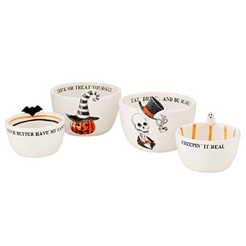 White Mud Pie 4855084P Nested Pumpkin Set of 3 Dip Cup Set One size