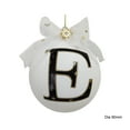 thumbnail image 5 of HOLIDAY TIME E WHITE LETTER GLASS ORNAMENT, 5 of 5