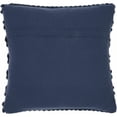 thumbnail image 2 of XL Dark Blue Pom-Pom Detailed Throw Pillow, 2 of 4