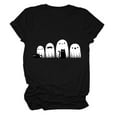 thumbnail image 4 of enyan Funny Halloween Tshirts Cute Spooky Season Fall Graphic Funny Tees Ghost Print T-Shirt Tops Black,XXXL, 4 of 5
