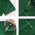 thumbnail image 5 of Fabrcox Men Polo Shirts Short Sleeve Collared Button Up Golf Shirts Men Color Block Athletic Shirts for Men Big and Tall with Pocket, 5 of 6