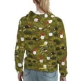 thumbnail image 7 of Lsque Gnomes Playing in the Garden Pattern Casual Women's Hoodie,Hooded Sweatshirt with Kangaroo Pocket,Pullover Hoodie with Eye-catching Drawstrings-XX-Large, 7 of 7