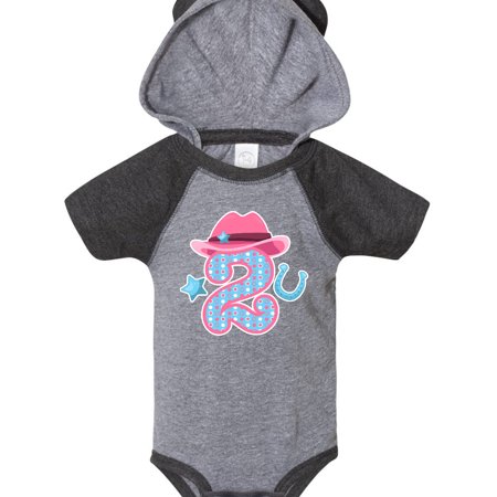 

Inktastic Two with Cowgirl Hat Star and Horseshoe Gift Baby Girl Bodysuit
