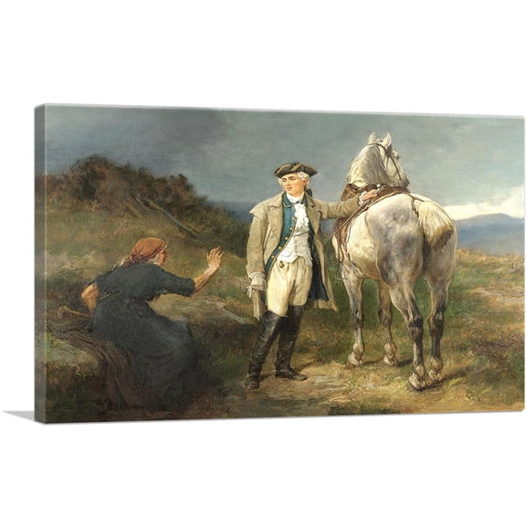 ARTCANVAS The Fortune Teller Canvas Art Print by Heywood Hardy - Size: 12" x 8" (0.75" Deep)