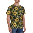 thumbnail image 2 of Qekee Sunflowers Classic Fit T-Shirt Men's Shirt Men's Tight Short Sleeves for Exercise, Running, Mountaineering - Sunflowers, 2 of 9