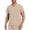 Khaki, variant on Dianli Gifts Medical Uniform Men's V Neck Nurse Scrub Top with Pocket Short Sleeve Solid Color Caregiver Work Shirt Breathable Quick-Dry Lightweight Comfortable Medical Scrub