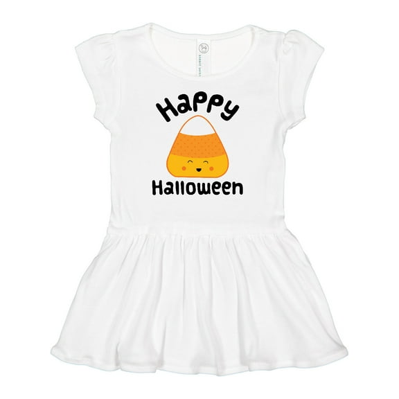 Inktastic Happy Halloween Candy Corn Girls Baby Dress