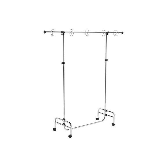 CintBllTer Adjustable Pocket Chart Stand, Metal, Locking Casters and Rings, Adjustable to 78", 1 Stand