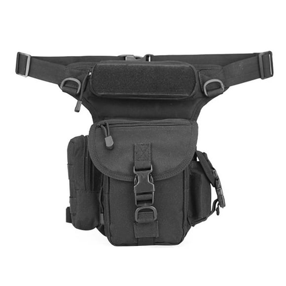 Soidarity Bolso de hombro tipo bandolera, impermeable, bolsa de pierna caída, bolsa de utilidad para pierna, senderismo al aire libre, fotografía, cierre Mochilas de mochilero negro Soidarity OD000086-01B