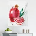 thumbnail image 1 of Fruit Tapestry, Pomegranate Hand Drawn Watercolor Style Paint Yummy Juicy Winter Taste Art, Fabric Wall Hanging Decor for Bedroom Living Room Dorm, 5 Sizes, Magenta Forest Green, by Ambesonne, 1 of 1