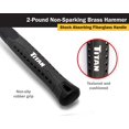 thumbnail image 3 of Shop Iron 63216 2 lbs. Brass Non-Sparking Hammer, 3 of 4