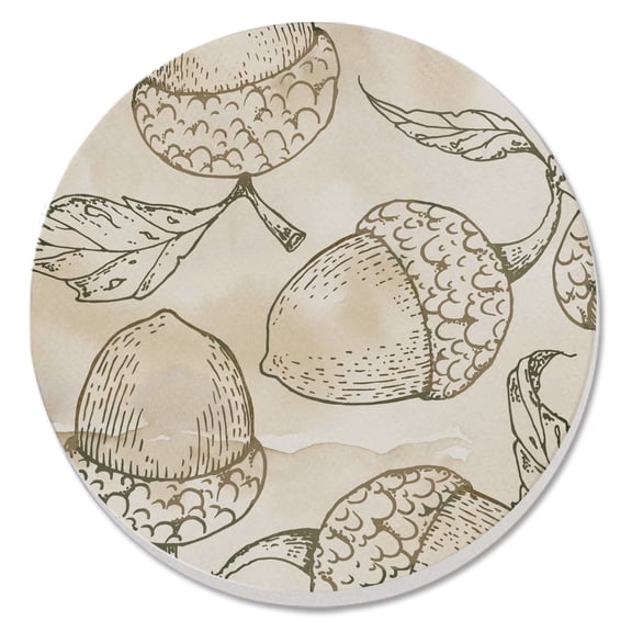 Thirstystone Acorns Single Round Stone Coaster Create Your Own Set