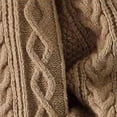 thumbnail image 5 of Babcutegg Big and Tall Mens Cable Knit Sweater Crew Neck Long Sleeve Loose Fit Warm Casual Comfy Sweaters Size 4XL, 5 of 7