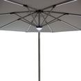 thumbnail image 6 of Northlight 9ft Solar Lighted Outdoor Patio Market Umbrella with Hand Crank and Tilt Gray, 6 of 8