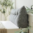 thumbnail image 2 of Dorm Triangular Headboard Bolster Pillow White Headboard Twin Body Pillow Large Pillow Headboard Back Pillow For Sitting In Bed 80cm Semi Seats Air Ride Folding Cushions Car Rotating Seat Pad Pad, 2 of 4