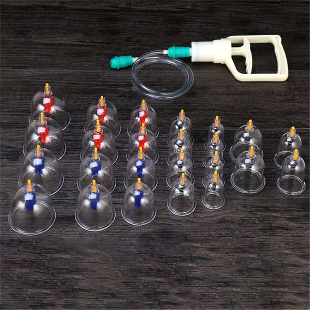 Ventosas para masaje, 24 ventosas Juego de ventosas en forma de U Kit de ventosas de ventosas al vacío chinos Saludable Fugacal NO