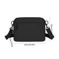 thumbnail image 3 of Black Nylon Sling Bag, Lightweight And Water-Resistant, Practical Storage For Essentials, Ideal For Outdoor Activities, 3 of 6