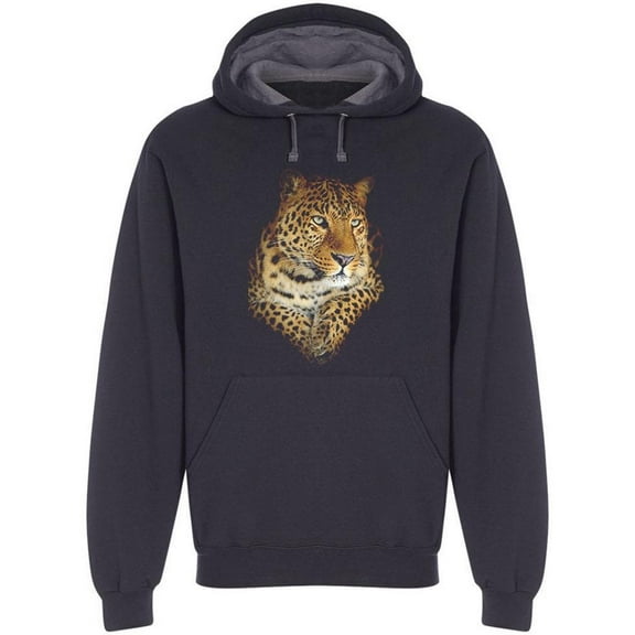 Portrait Of Leopard Hoodie Men -Image by Shutterstock, Male x-Large