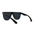 thumbnail image 4 of Flat Top Shield Horn Rim Hip Hop Sunglasses All Black, 4 of 4