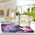thumbnail image 5 of Unicorn Galaxy Stars Dish Drying Mat for Kitchen Counter, Ultra Absorbent Reversible Microfiber Dishes Drying Rack Pad Heat-resistant Mats 18x24in Home Decor, 5 of 7