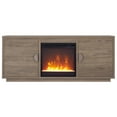 thumbnail image 5 of Evelyn&Zoe Dakota Rectangular TV Stand with Crystal Fireplace for TV's up to 65", Antiqued Gray Oak, 5 of 13