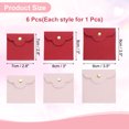 thumbnail image 2 of Uxcell 2 Pcs Mini Jewelry Pouch, Small Microfiber Jewelry Bags Soft Jewelry Package Gift Storage Bag Travel Jewelry Bag for Women Rings Necklace Bracelet, Red/Pink, 2 of 7