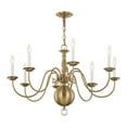 thumbnail image 5 of Livex Lighting Williamsburgh Chandelier in Antique Brass, 5 of 8