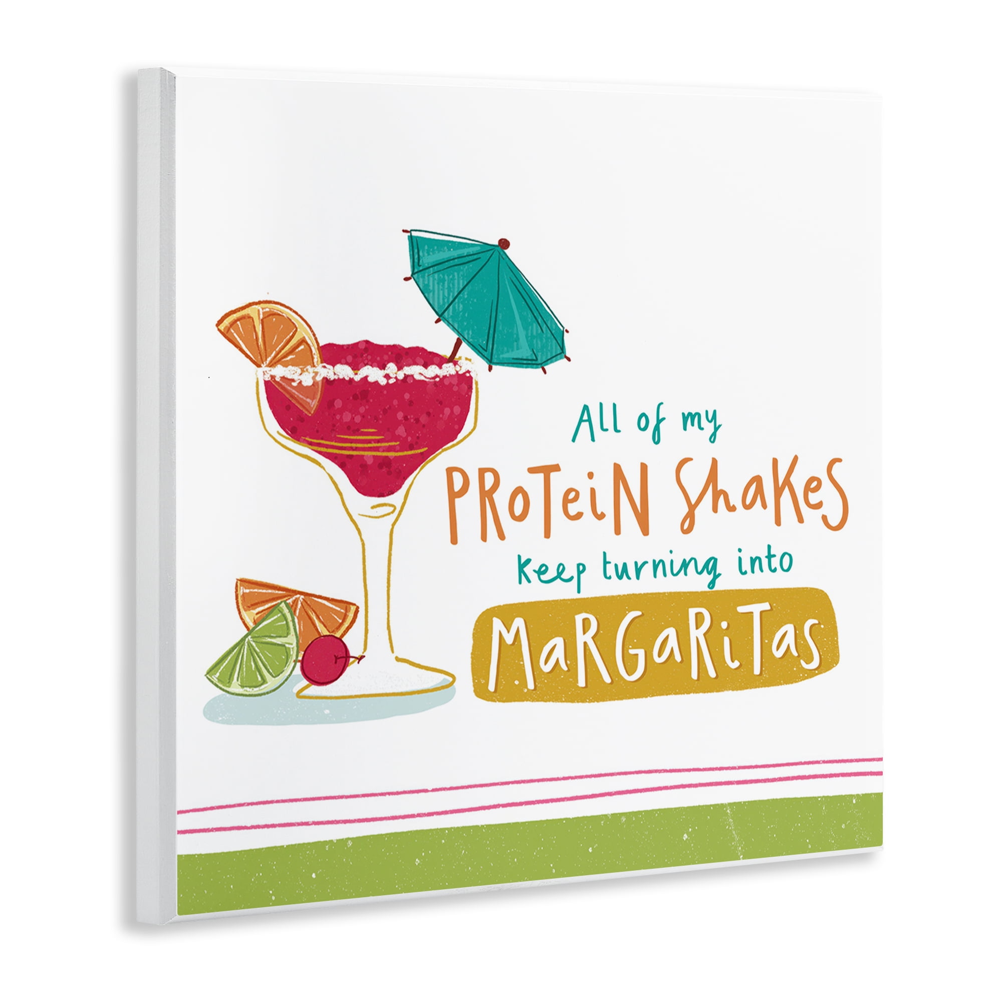 Stupell Industries Funny Margarita Phrase Food & Beverage Painting Unframed Art Print Wall Art, 12 x 12